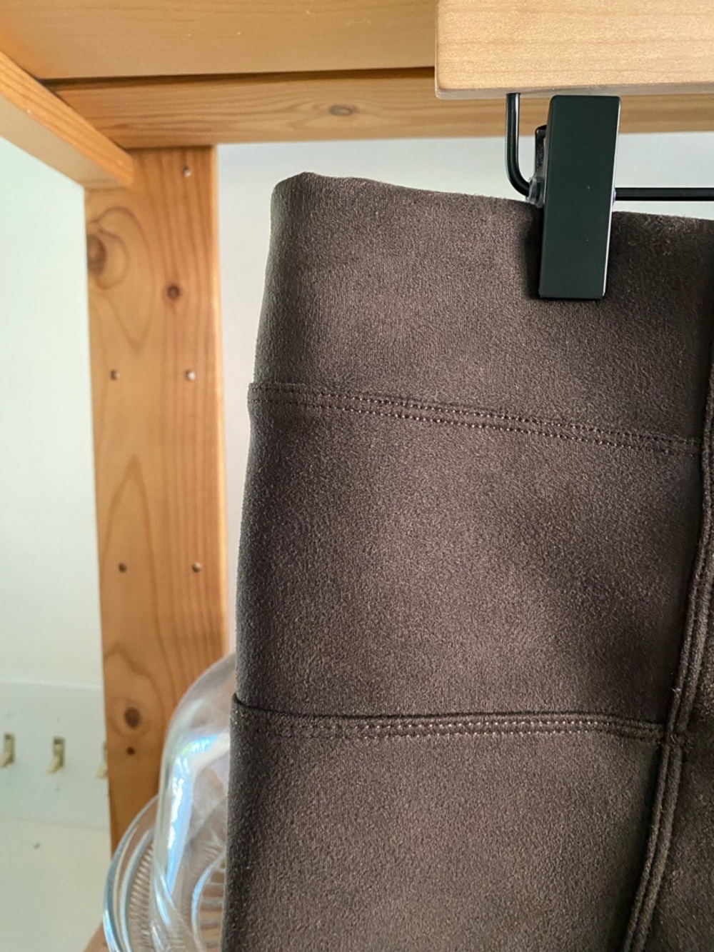SPANX Brown Faux Suede Leggings Plus Size 1X - Picture 8 of 16